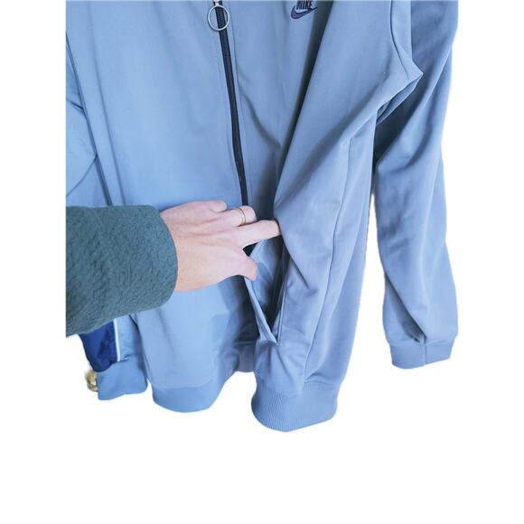 Nike Vintage N98 Tribute Blue Striped Full Zip Athletic Jacket XL - Picture 6 of 8